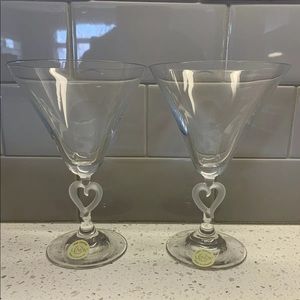 NWT Lenox Forevermore bridal wedding martini pair